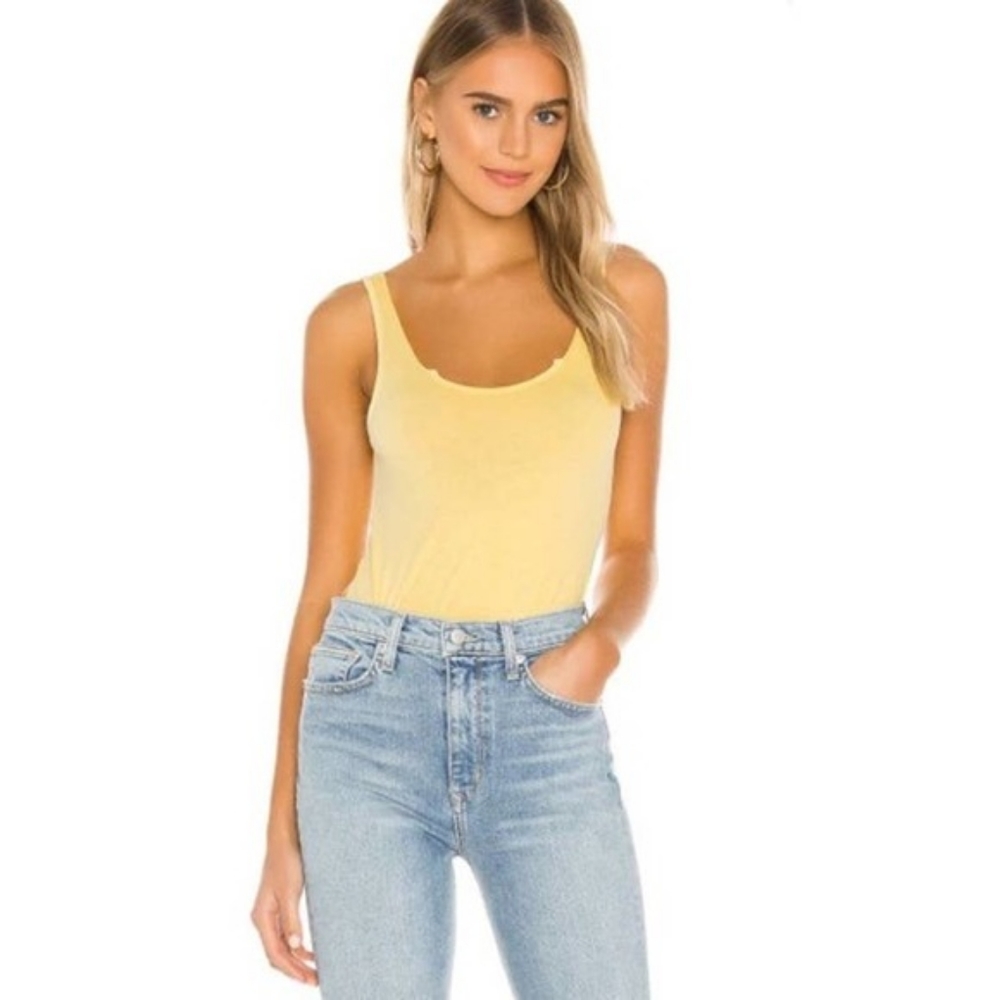 n:Philanthropy  Yellow Bodysuit Tank Small